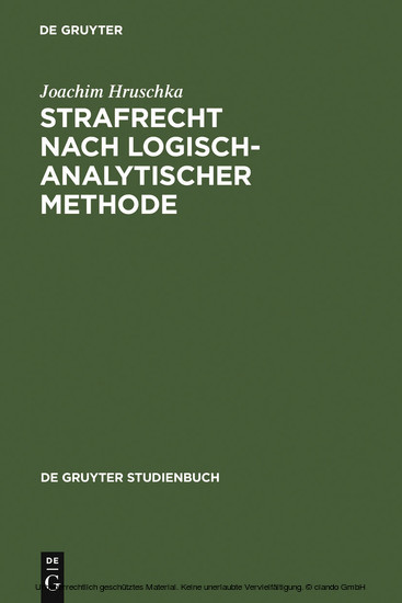 Strafrecht nach logisch-analytischer Methode main product photo