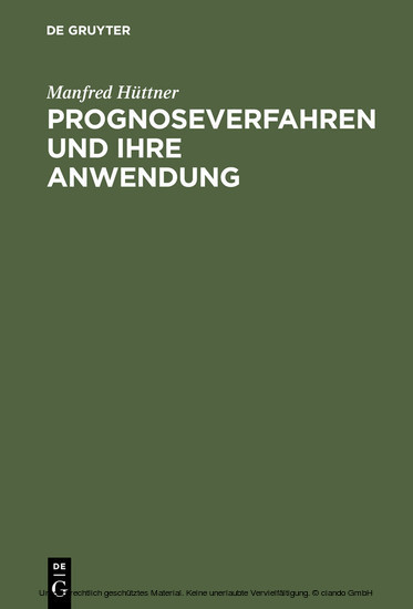 Prognoseverfahren und ihre Anwendung main product photo