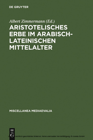 Aristotelisches Erbe im arabisch-lateinischen Mittelalter main product photo