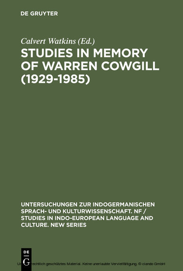 Studies in Memory of Warren Cowgill (1929-1985) main product photo