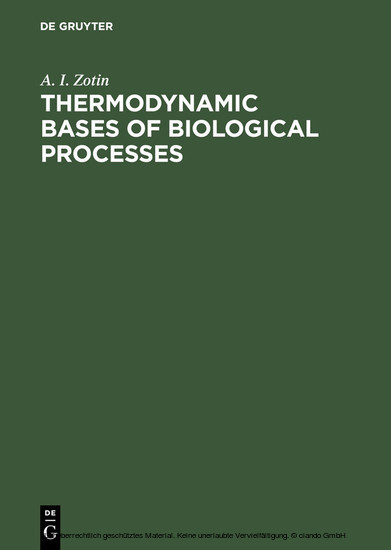 Thermodynamic Bases of Biological Processes main product photo