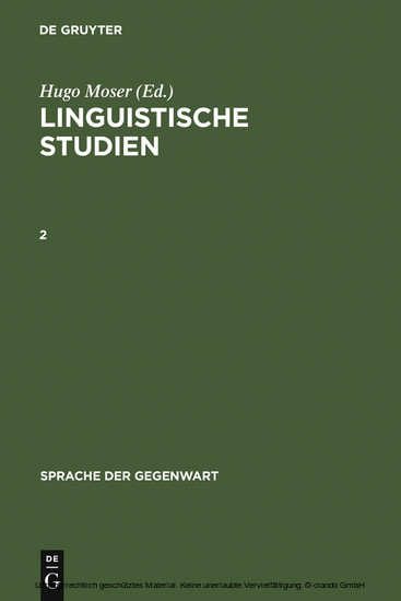 Linguistische Studien. 2 main product photo