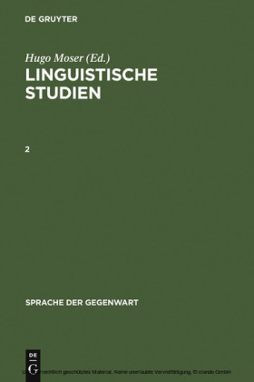 Linguistische Studien. 2