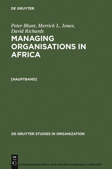 Managing Organisations in Africa main product photo
