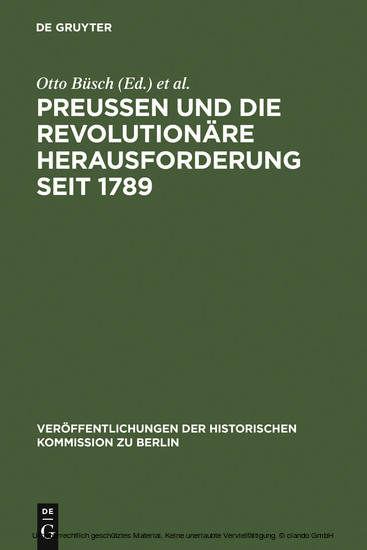 Preußen und die revolutionäre Herausforderung seit 1789 main product photo