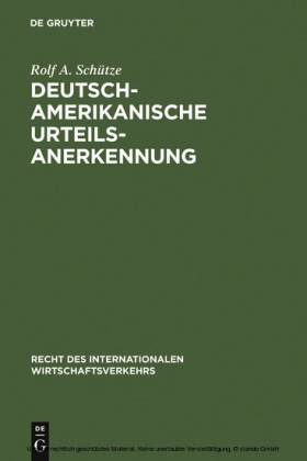 Deutsch-amerikanische Urteilsanerkennung