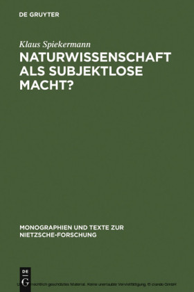 Naturwissenschaft als subjektlose Macht?