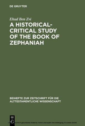 A Historical-Critical Study of the Book of Zephaniah