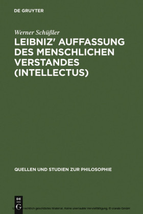 Leibniz' Auffassung des menschlichen Verstandes (intellectus)