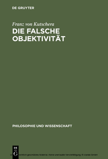 Die falsche Objektivität main product photo