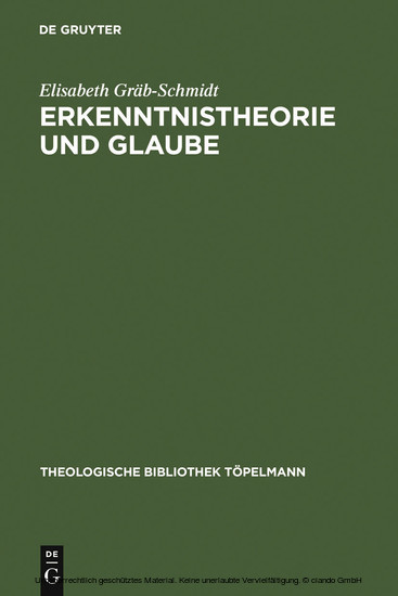 Erkenntnistheorie und Glaube main product photo