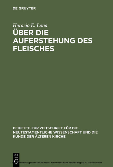 Über die Auferstehung des Fleisches main product photo
