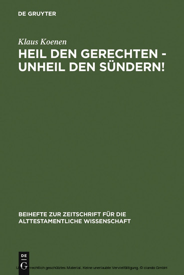 Heil den Gerechten - Unheil den Sündern! main product photo