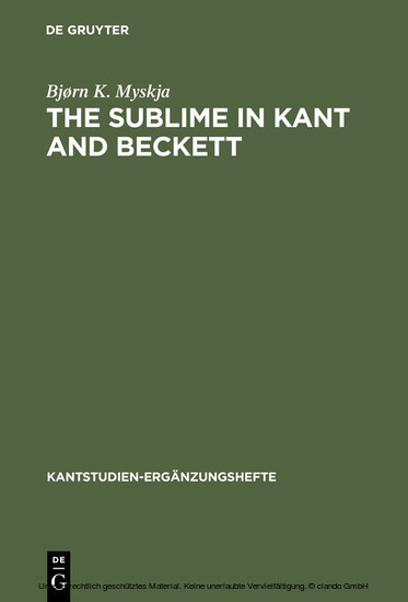 The Sublime in Kant and Beckett main product photo