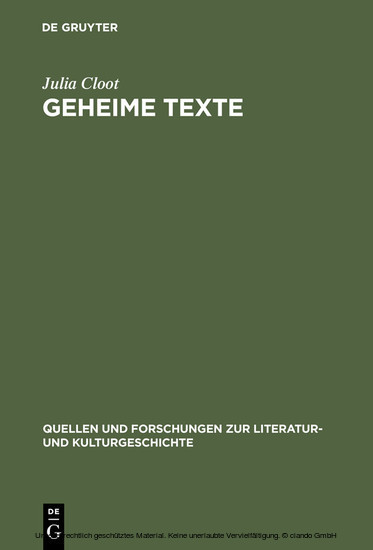Geheime Texte main product photo