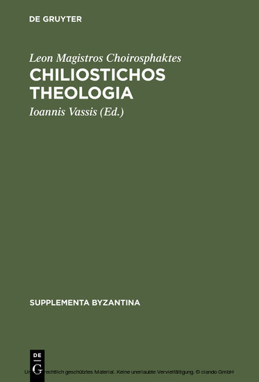 Chiliostichos Theologia main product photo