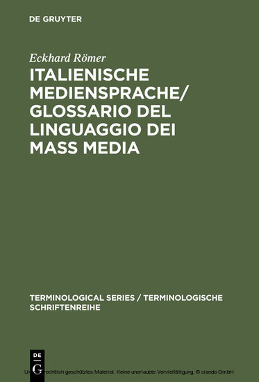 Italienische Mediensprache / Glossario del linguaggio dei mass media main product photo
