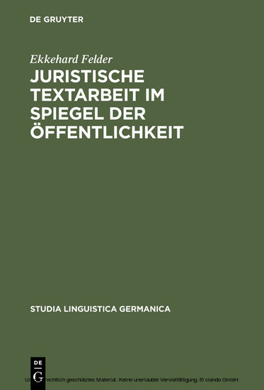 Juristische Textarbeit im Spiegel der Öffentlichkeit main product photo