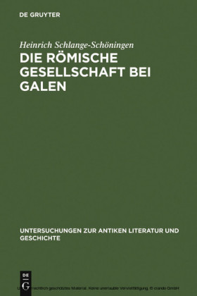 Die römische Gesellschaft bei Galen