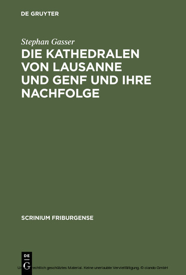 Die Kathedralen von Lausanne und Genf und ihre Nachfolge main product photo
