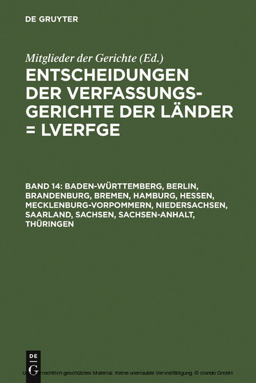 Baden-Württemberg, Berlin, Brandenburg, Bremen, Hamburg, Hessen, Mecklenburg-Vorpommern, Niedersachsen, Saarland, Sachsen, Sachsen-Anhalt, Thüringen main product photo