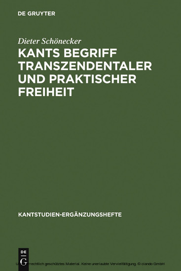 Kants Begriff transzendentaler und praktischer Freiheit main product photo