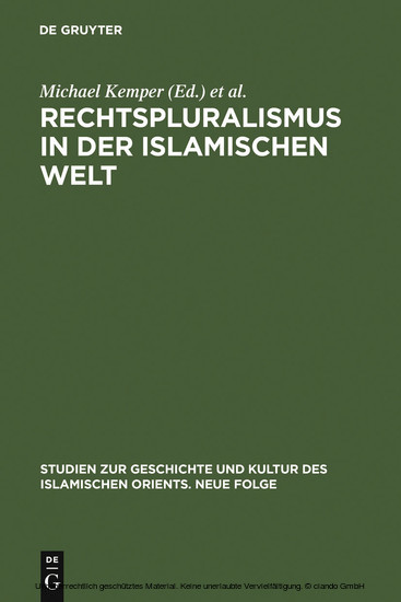 Rechtspluralismus in der Islamischen Welt main product photo