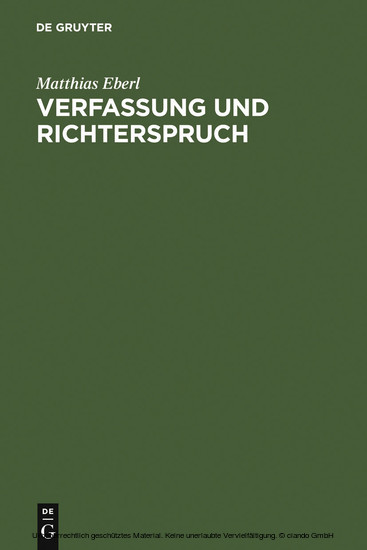Verfassung und Richterspruch main product photo