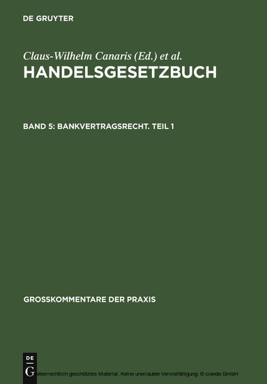 Bankvertragsrecht. Teil 1 main product photo