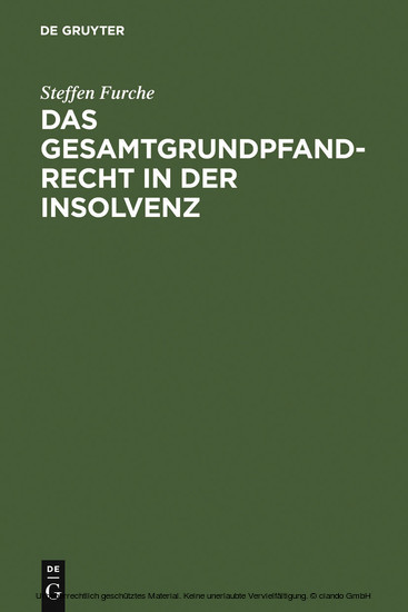 Das Gesamtgrundpfandrecht in der Insolvenz main product photo