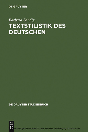 Textstilistik des Deutschen main product photo