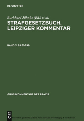 Strafgesetzbuch. Leipziger Kommentar, 61-79b