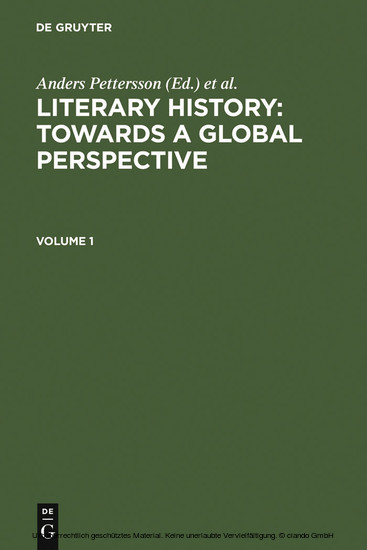 Literary History: Towards a Global Perspective main product photo