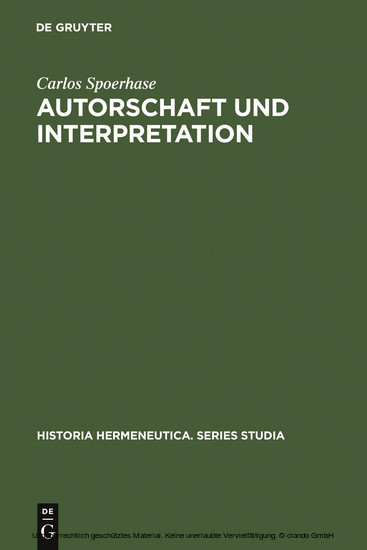 Autorschaft und Interpretation main product photo