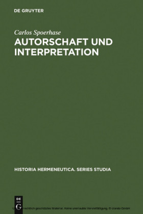 Autorschaft und Interpretation