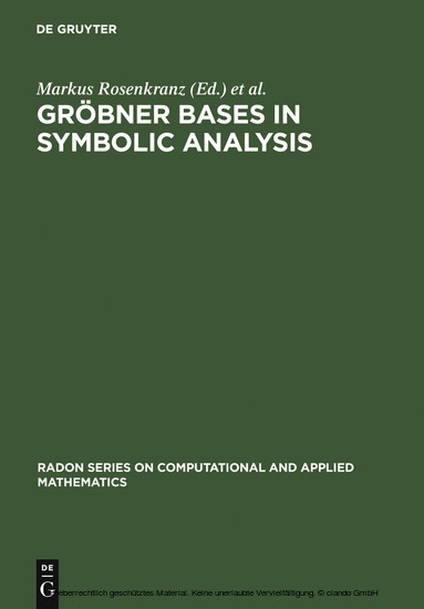 Gröbner Bases in Symbolic Analysis main product photo