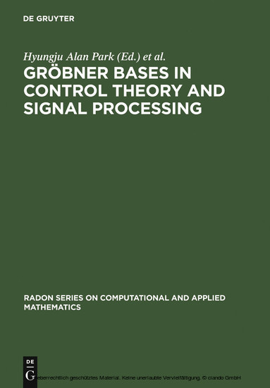 Gröbner Bases in Control Theory and Signal Processing main product photo