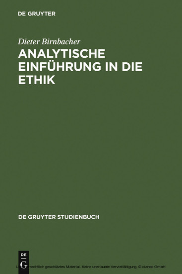 Analytische Einführung in die Ethik main product photo