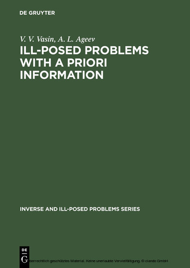 Ill-Posed Problems with A Priori Information main product photo