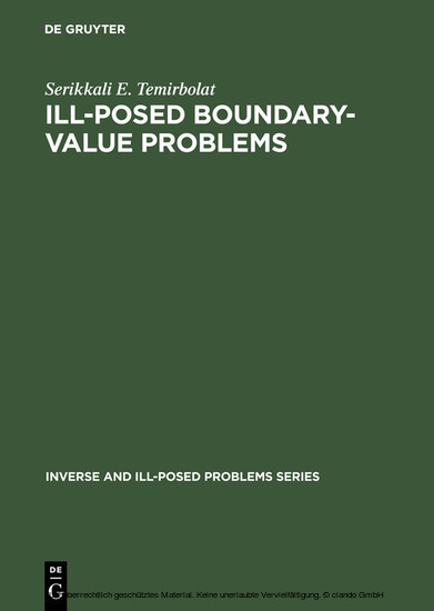 Ill-Posed Boundary-Value Problems main product photo