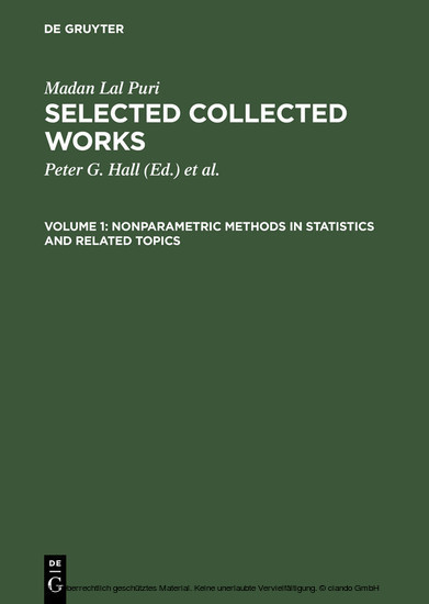Nonparametric Methods in Statistics and Related Topics main product photo