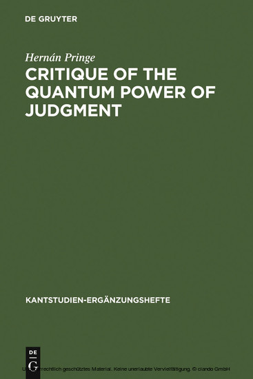 Critique of the Quantum Power of Judgment main product photo