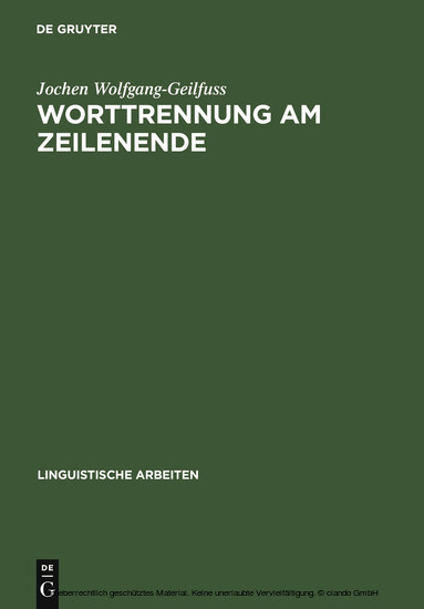 Worttrennung am Zeilenende main product photo