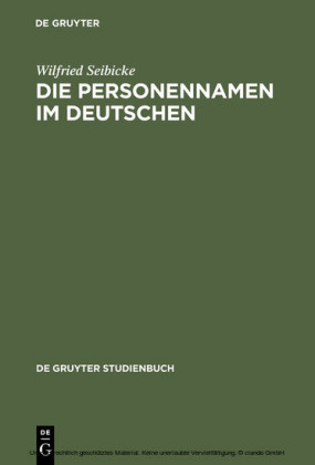 Die Personennamen im Deutschen