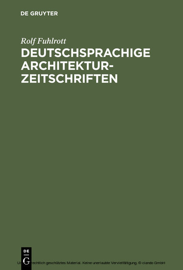 Deutschsprachige Architektur-Zeitschriften main product photo
