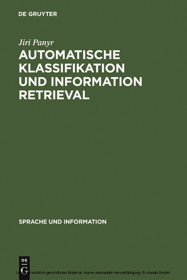 Automatische Klassifikation und Information Retrieval main product photo
