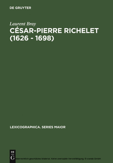 César-Pierre Richelet (1626 - 1698) main product photo