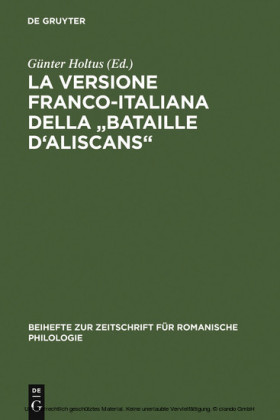 La versione franco-italiana della 'Bataille d'Aliscans'