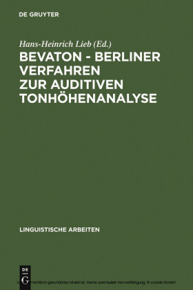 BEVATON - Berliner Verfahren zur auditiven Tonhöhenanalyse