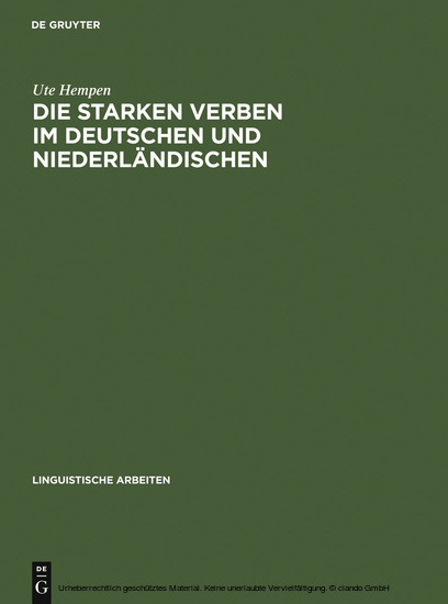 Die starken Verben im Deutschen und Niederländischen main product photo